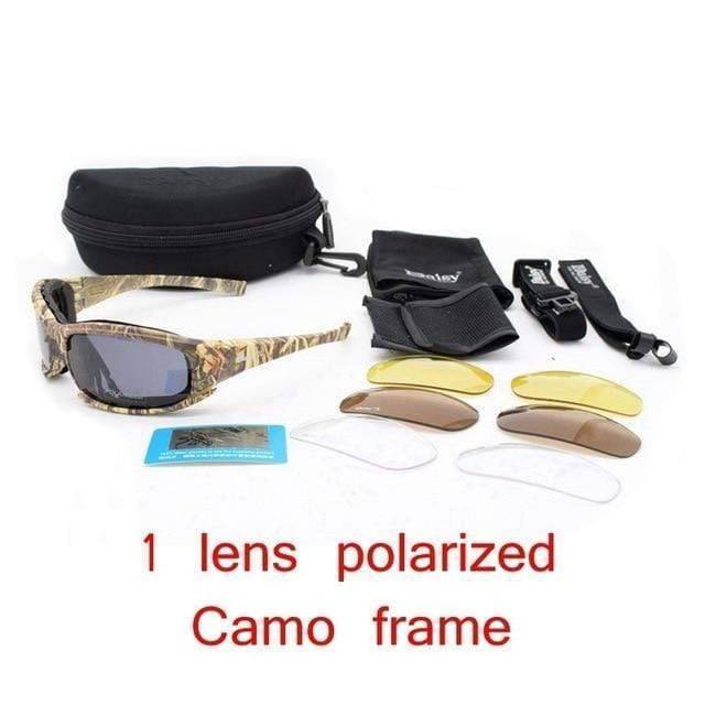 Polarized Tactical Sunglasses Featuring 4 Swappable Lenses