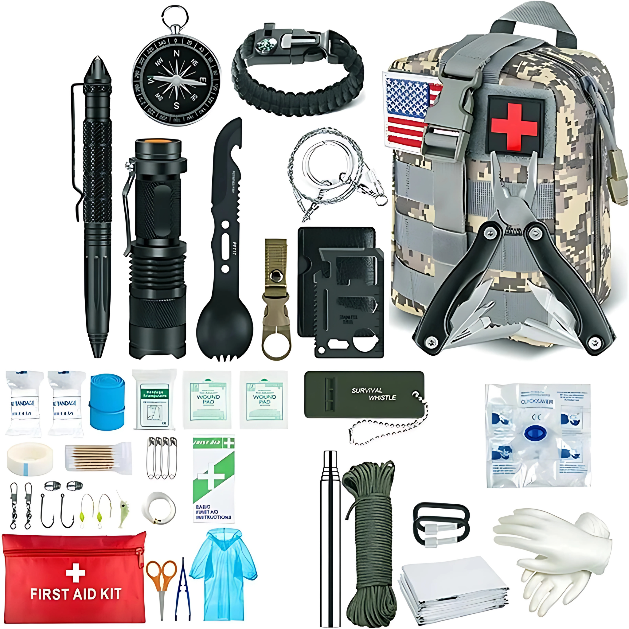 Survival Gear Set – Multifunctional and Compatible with MOLLE System