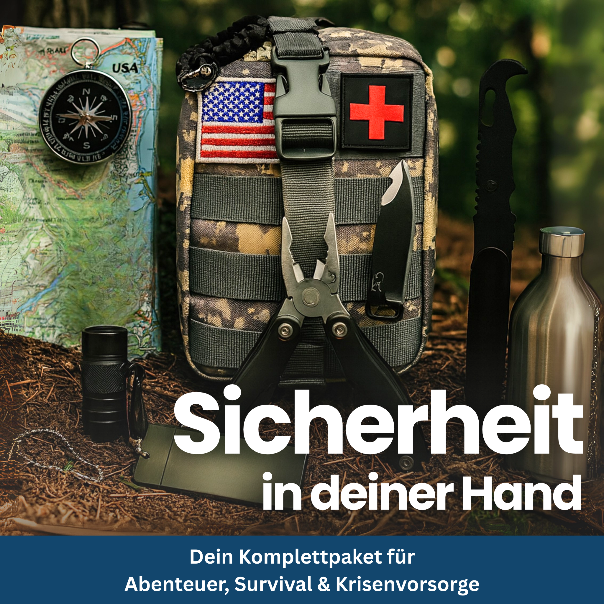 Survival Gear Set – Multifunctional and Compatible with MOLLE System