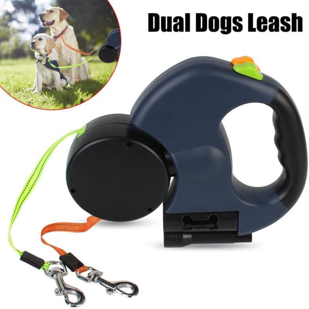 Tangle-Free Dual Dog Leash for Easy Walks with Two Dogs