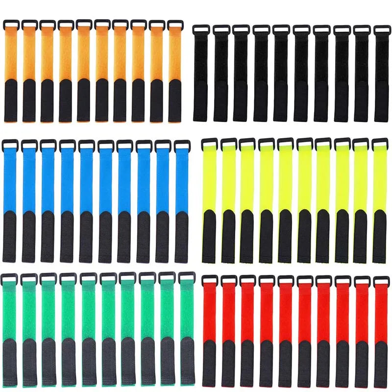 Adjustable Hook and Loop Gear Holders - Set of 10 Fishing Rod Straps