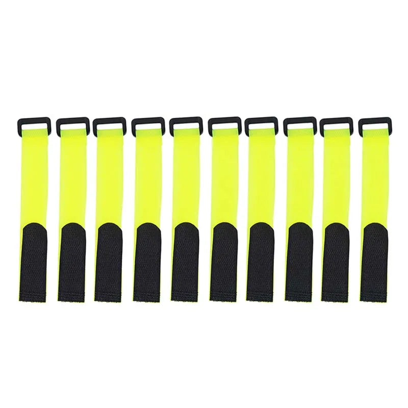 Adjustable Hook and Loop Gear Holders - Set of 10 Fishing Rod Straps