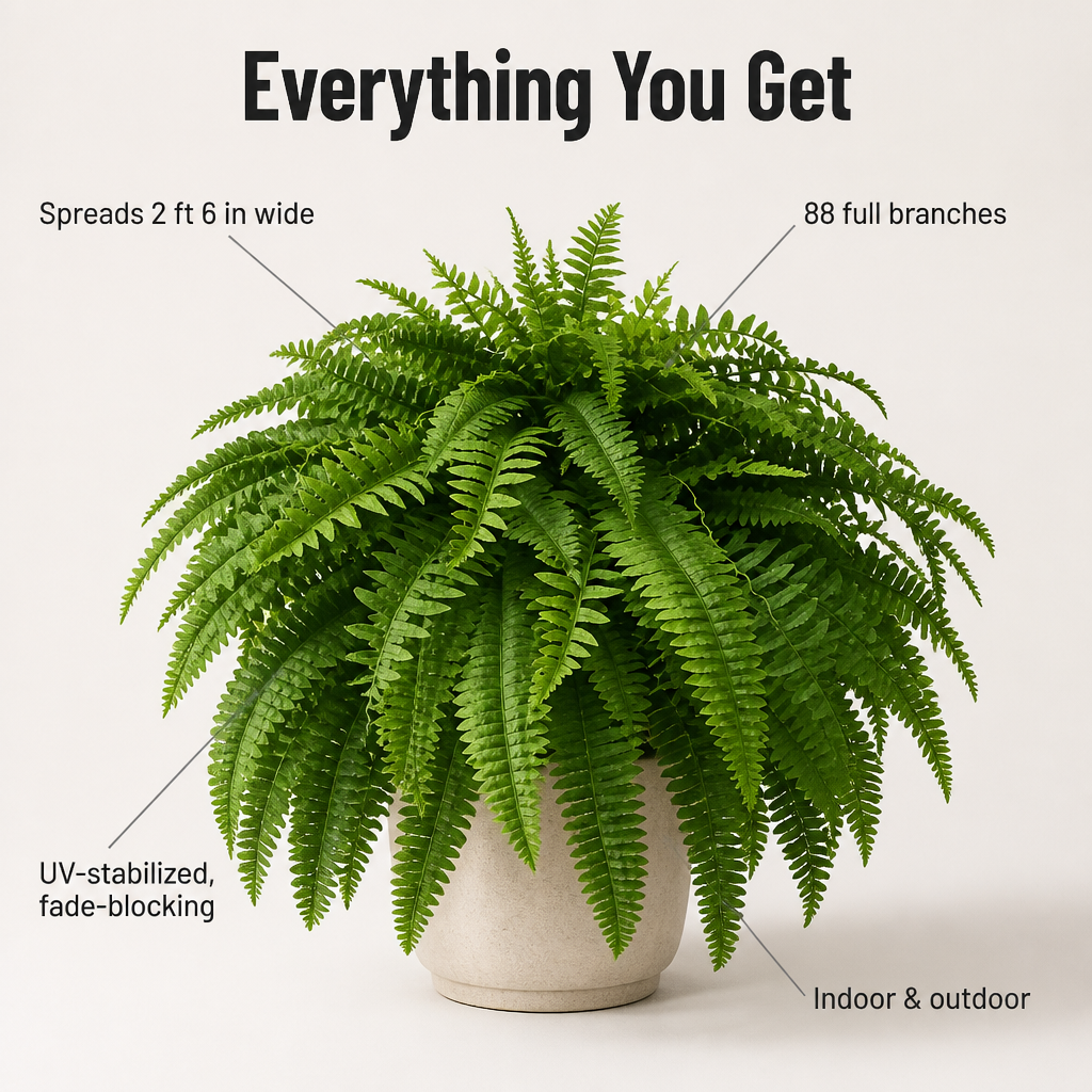 VeraFern™ — Fill Your Porch With Forever-Green Ferns That Never Need Watering