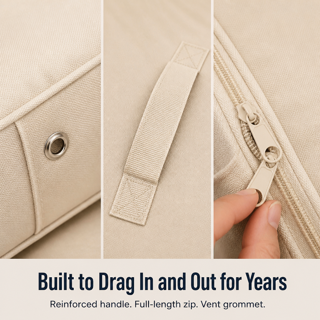 SpaceVibe™ — Press Bulky Bedding Flat and Get Your Closet Space Back