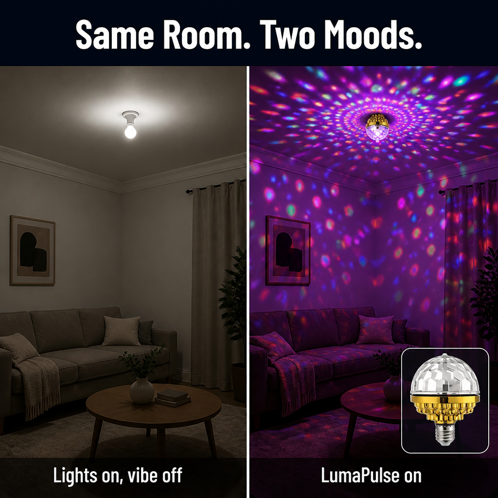 LumaPulse™ — Flood Any Room with Spinning Color in One Quick Twist