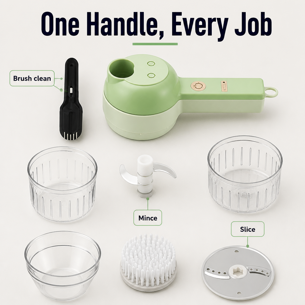 SwiftChop™ Elite — Mince, Slice & Whisk a Whole Meal's Prep in Seconds, Cord-Free