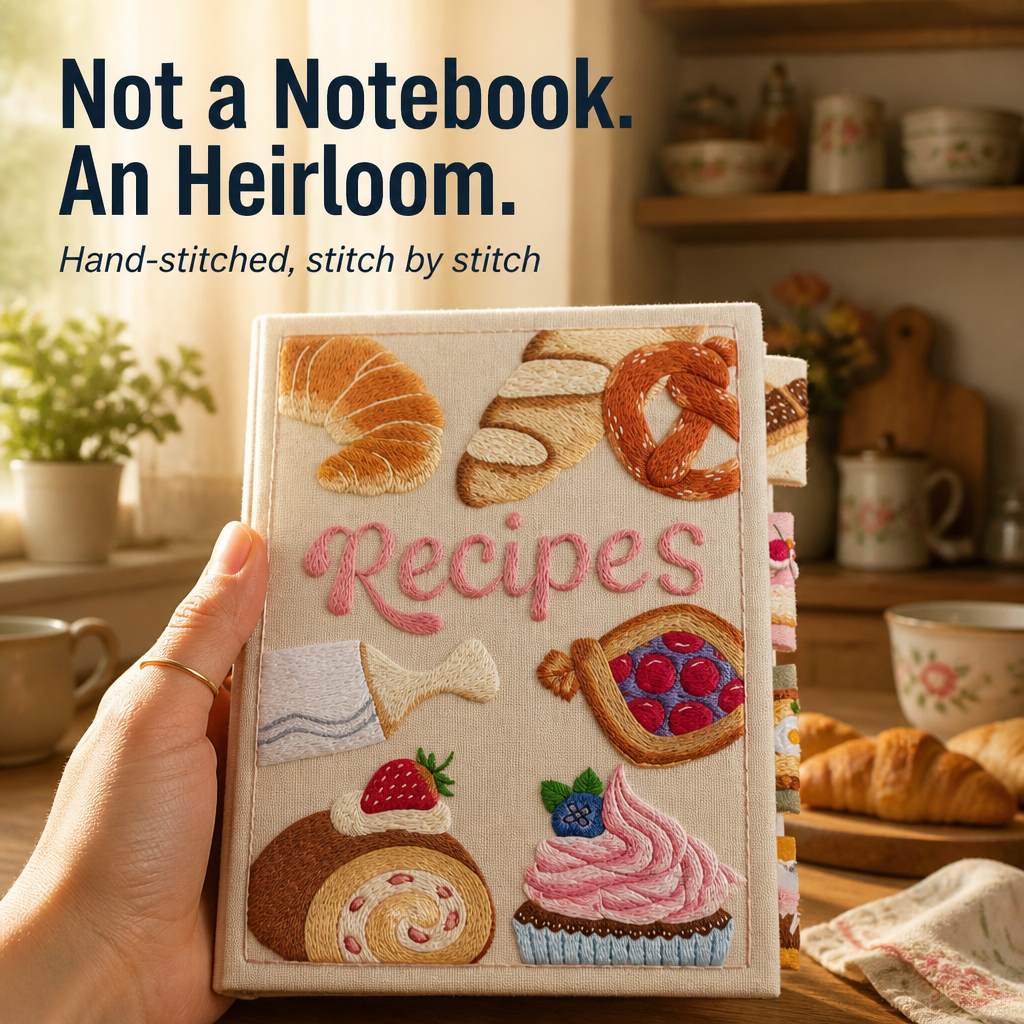SavoraCraft™ — Stitch Your Family Recipes Into a Keepsake Worth Passing Down