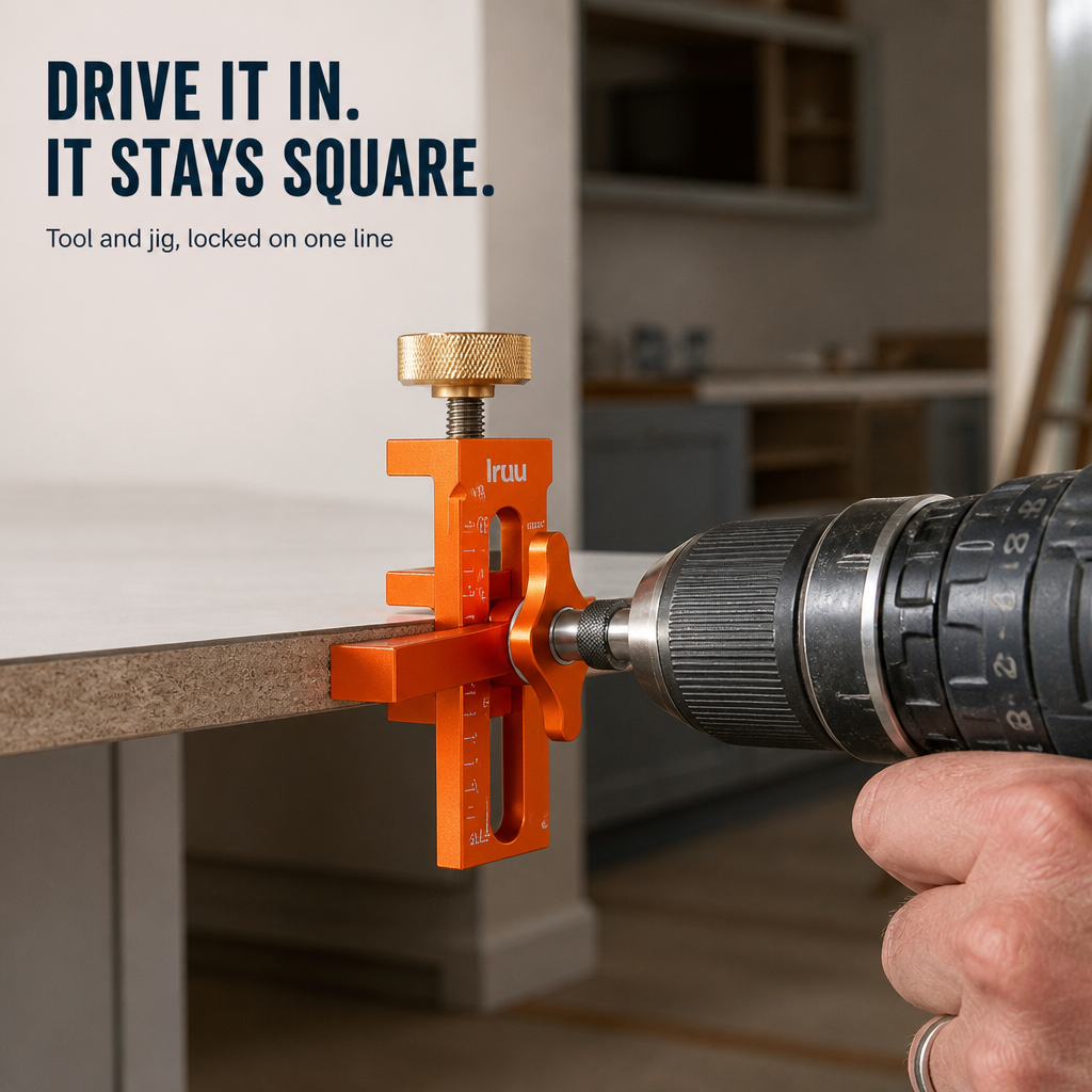 TrueAlign™ — Hang Cabinet Doors Dead Level the First Time, Solo