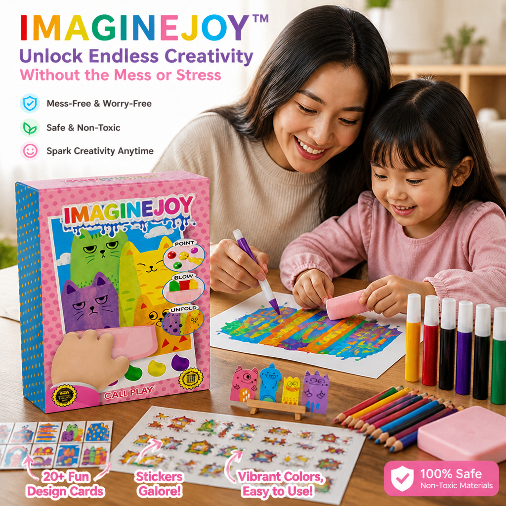 ImagineJoy™ — Squeeze, Scrape & Reveal Rainbow Art With Zero Table Mess | Screen-Free Fun