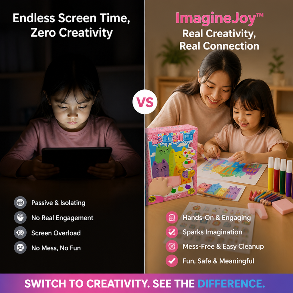 ImagineJoy™ — Squeeze, Scrape & Reveal Rainbow Art With Zero Table Mess | Screen-Free Fun