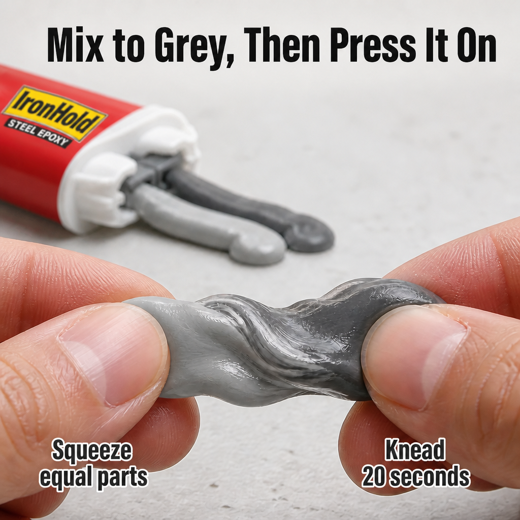 IronHold™ — Patch Cracks, Holes & Snapped Metal Without Calling a Plumber