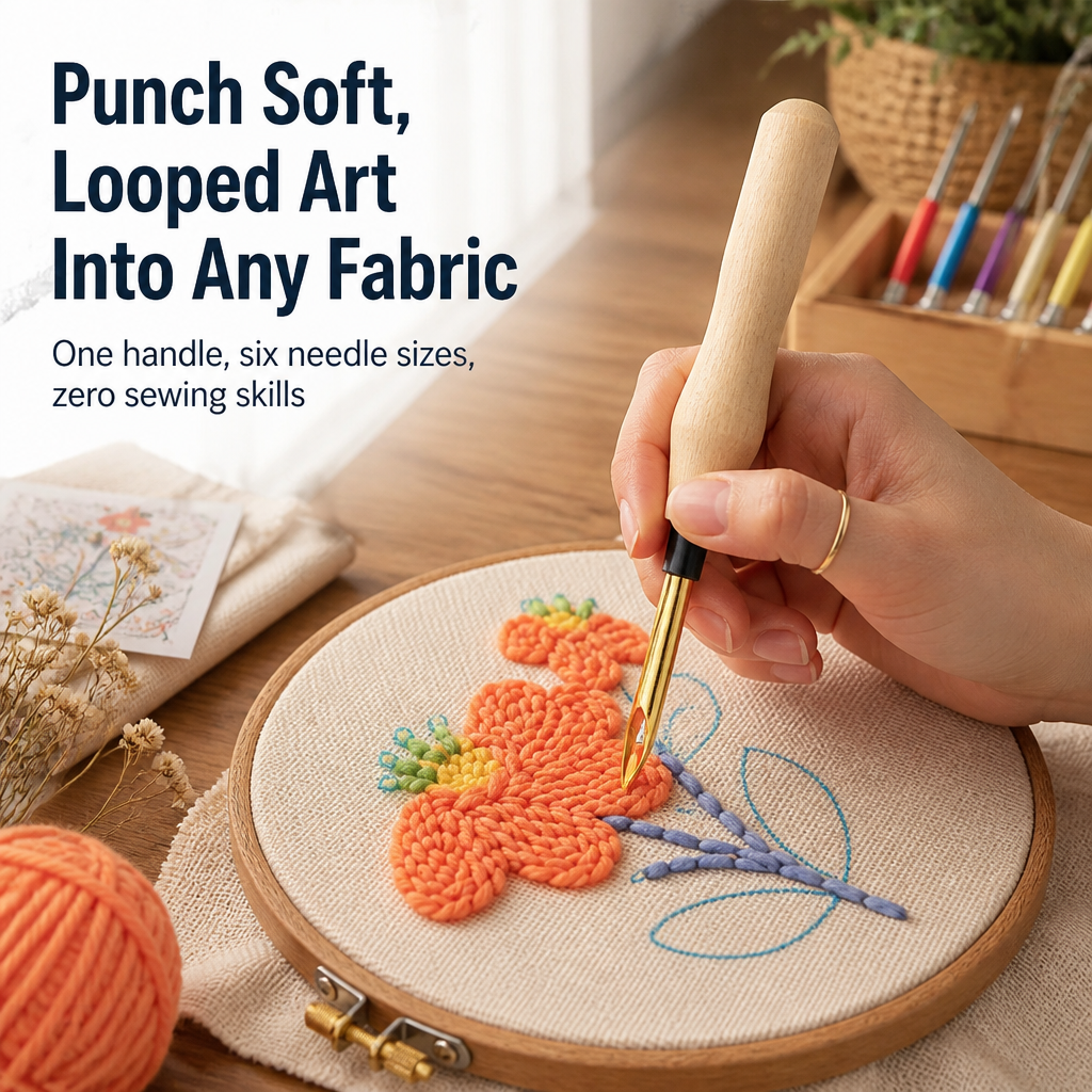 StitchMastery™ — Punch Soft, Looped Art Into Almost Any Fabric You Own