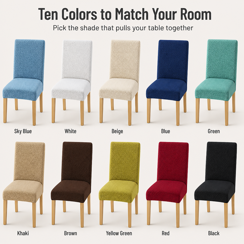 LuxoraFit™ — Cover Tired Dining Chairs in Spill-Resistant, Stay-Put Style