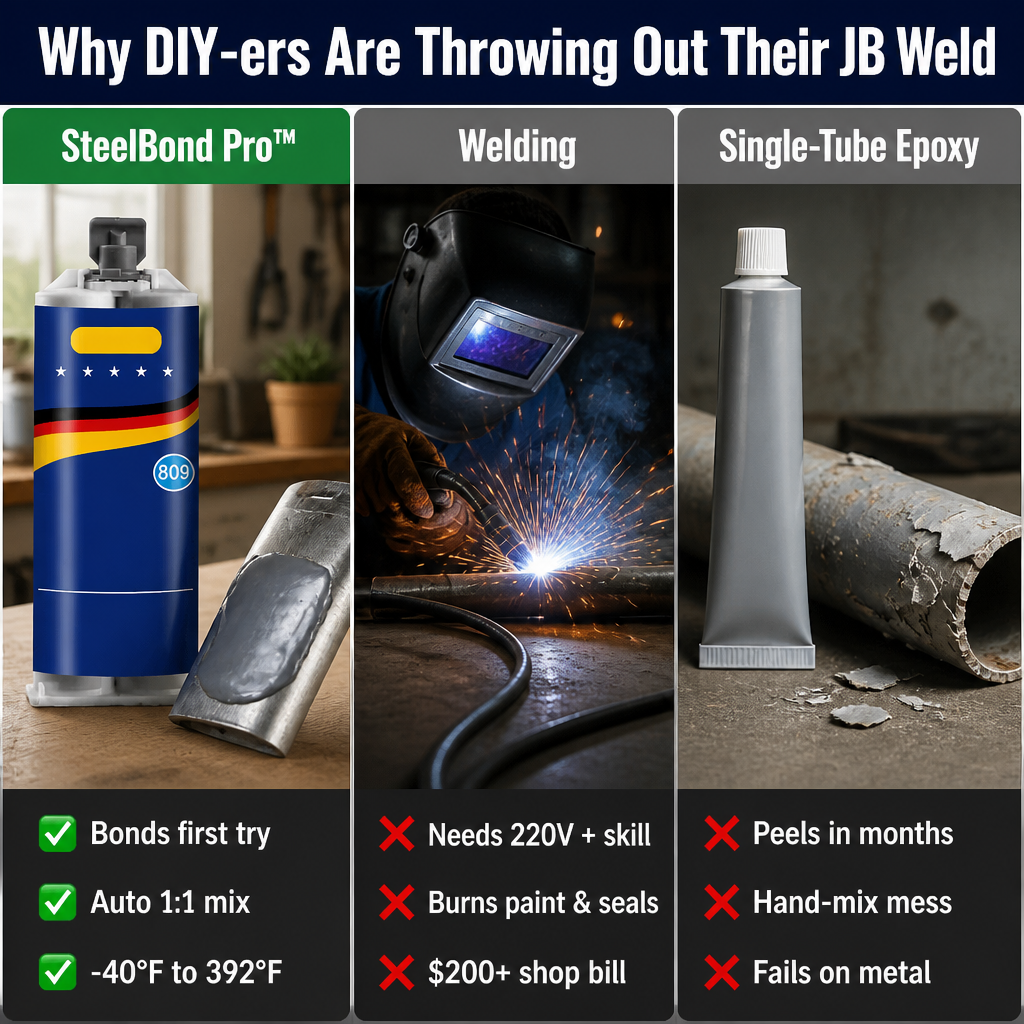 SteelBond Pro™ — Patch Cracked Metal in 60 Minutes Without Welding Gear