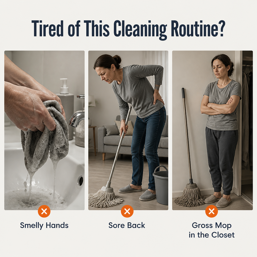 SwiftSweepPro™ — Clip Any Cloth, Sweep Any Floor, Skip the Refill Aisle for Good