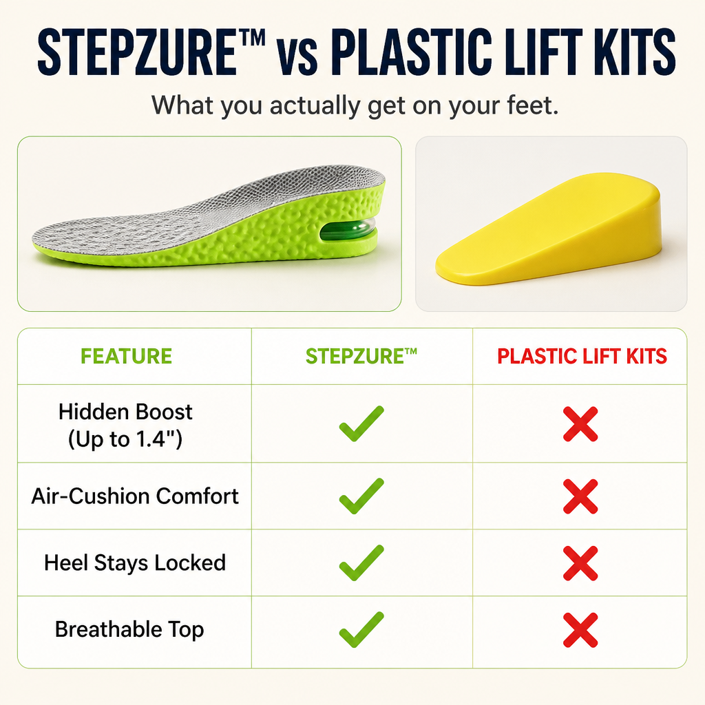 StepZure™ — Stand 1.4 Inches Taller in Any Shoe You Already Own
