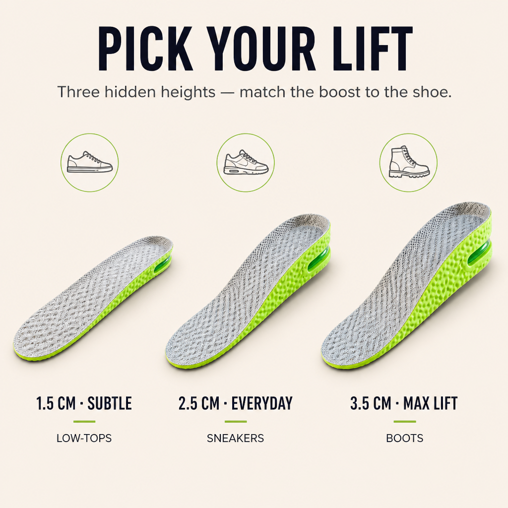 StepZure™ — Stand 1.4 Inches Taller in Any Shoe You Already Own