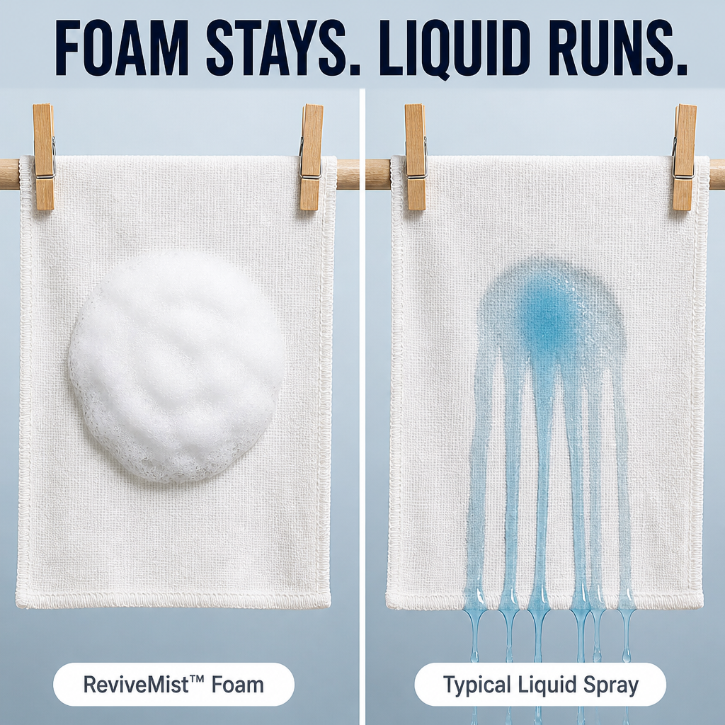 ReviveMist™ — Lift Set-In Stains Off Silk, Cotton, and Wool in Seconds