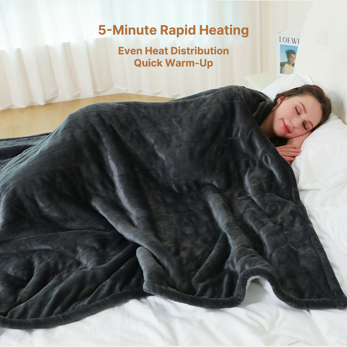 Travel Electric Blanket – Soft and Portable Heated Throw
