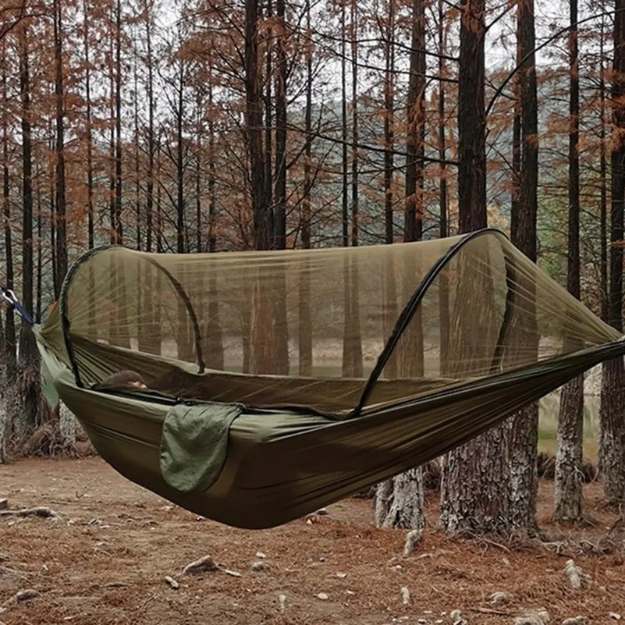 Camping Hammock with Built-in Mosquito Net for Outdoor Use