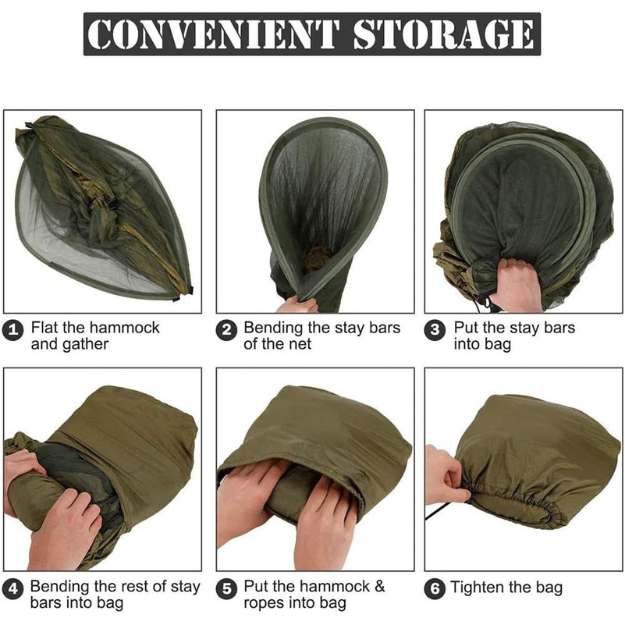Camping Hammock with Built-in Mosquito Net for Outdoor Use