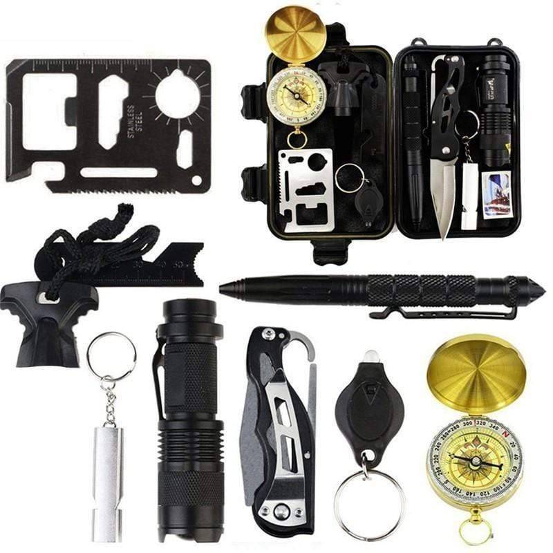 All-in-One Survival Gear Set for Emergencies - 10 Essential Tools