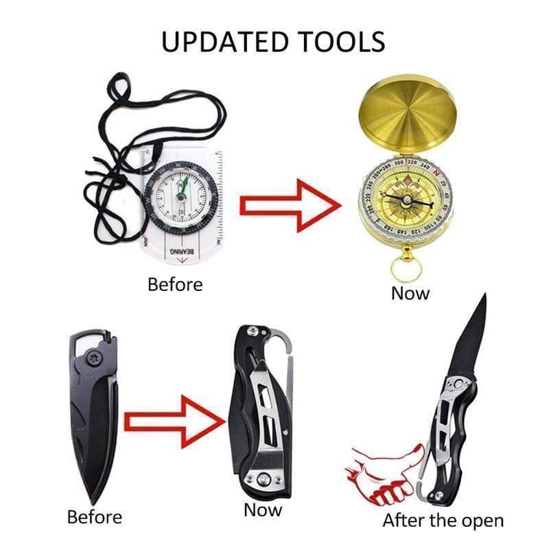 All-in-One Survival Gear Set for Emergencies - 10 Essential Tools