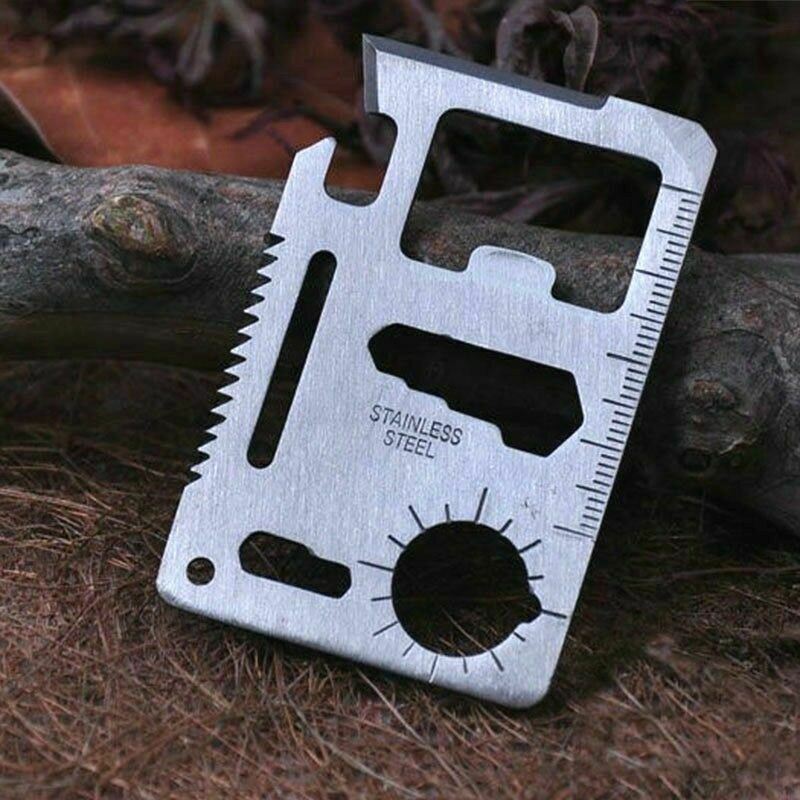 Multi-Tool Credit Card Survival Tool with 11 Functions