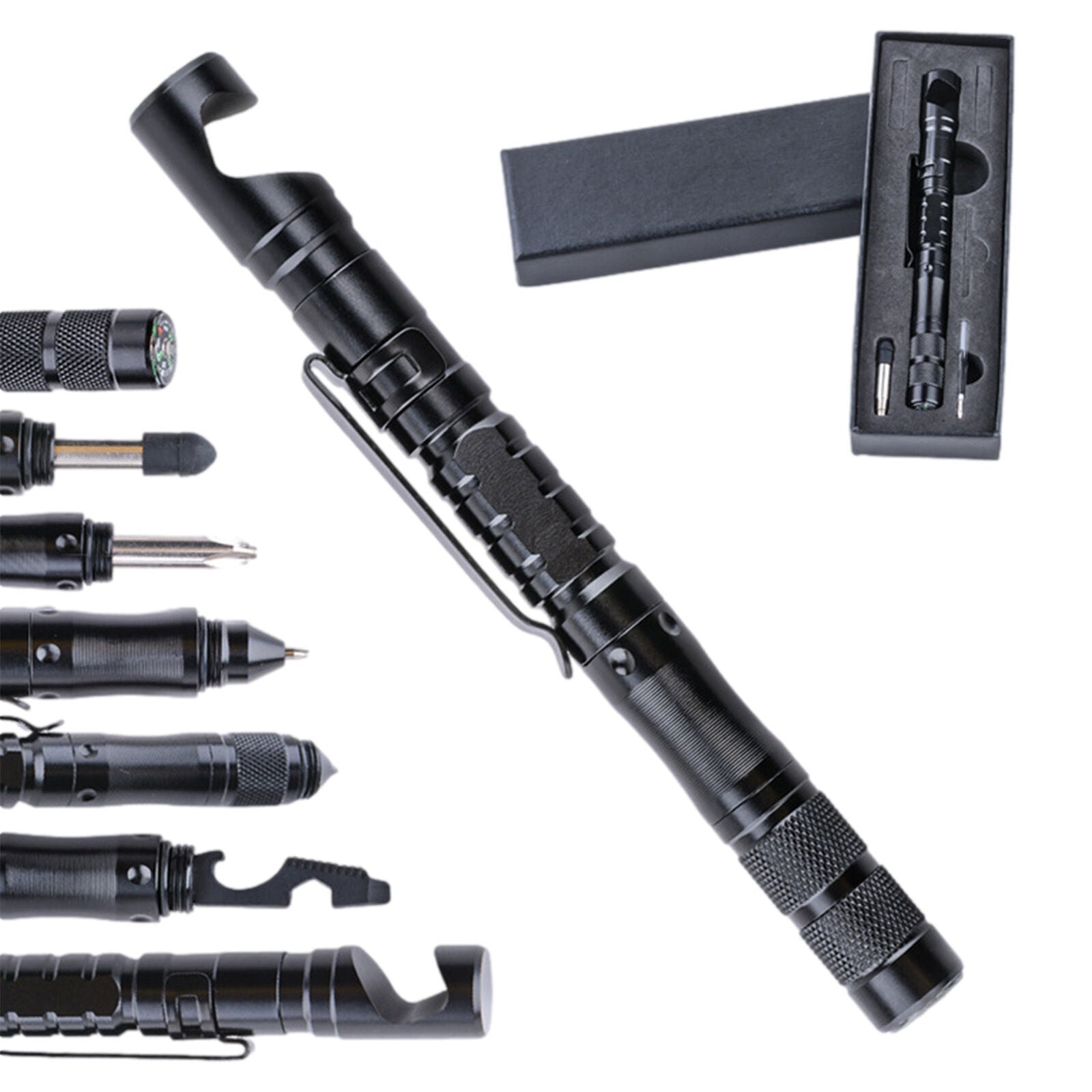 Survival Tool Pen with 11 Functions for Tactical Use