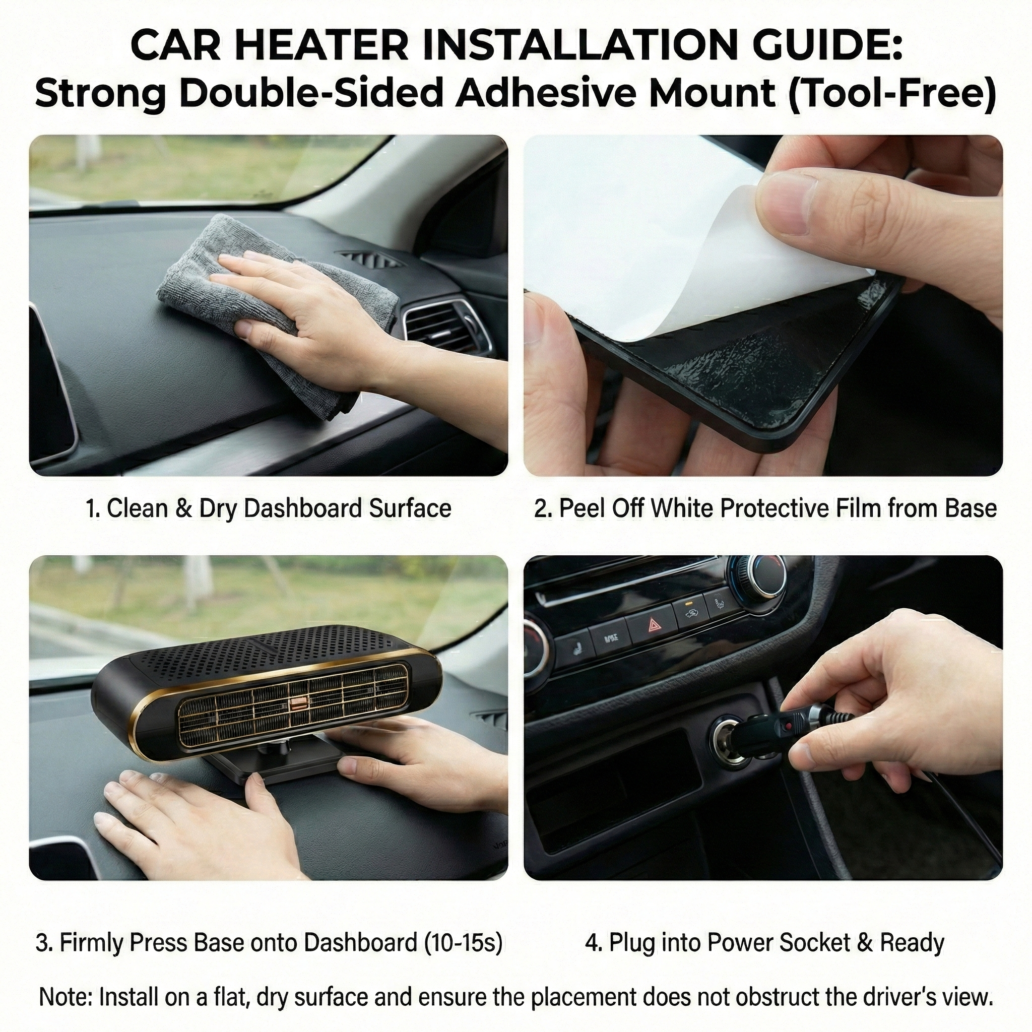 Portable 12V Car Heater and Defroster