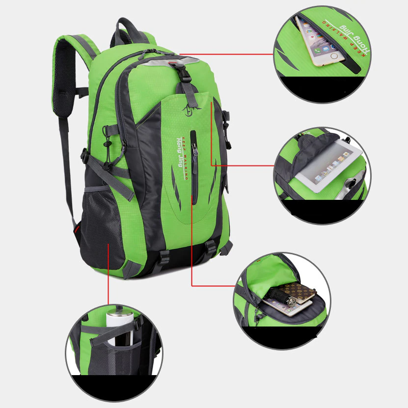 Waterproof 40L Backpack for Hiking and Travel