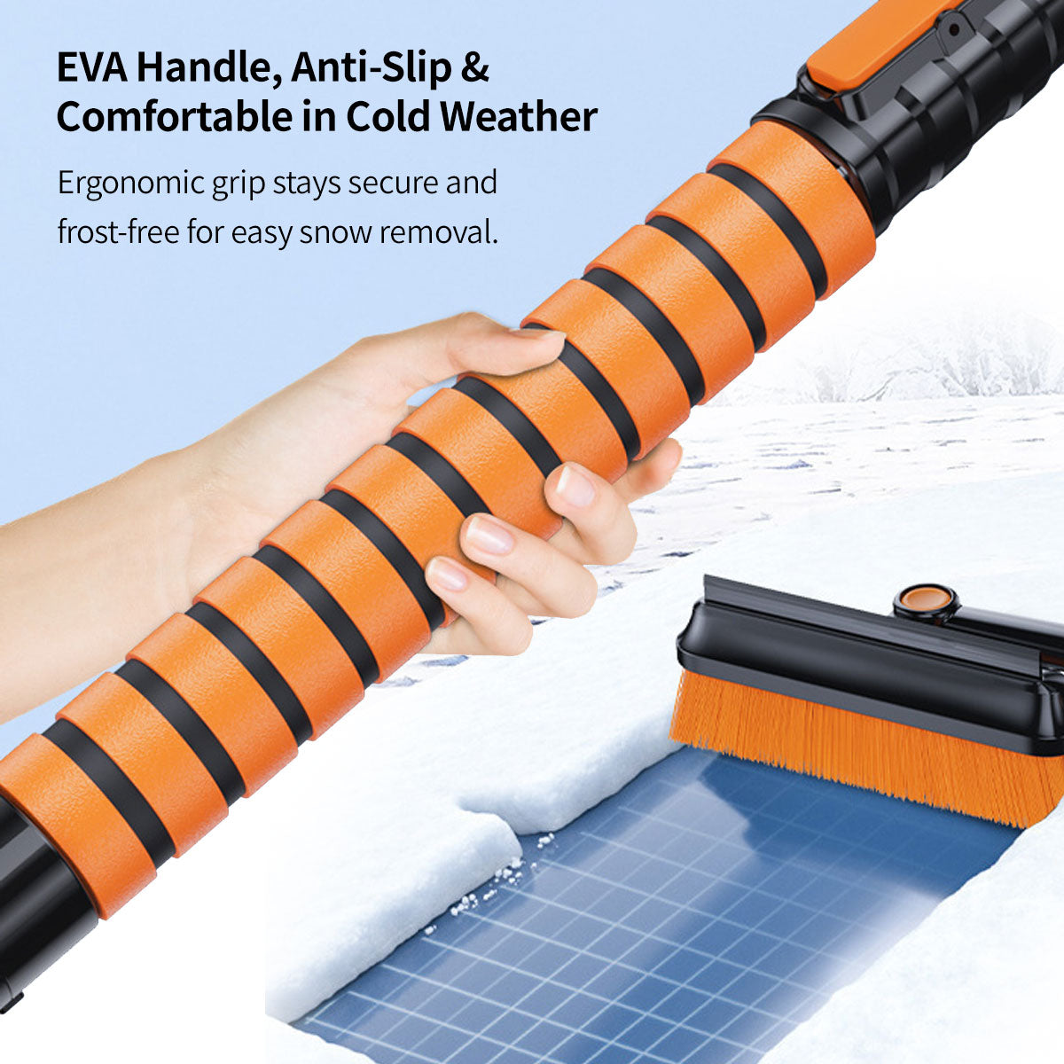 Multi-Function Snow Shovel and Ice Scraper for Cars