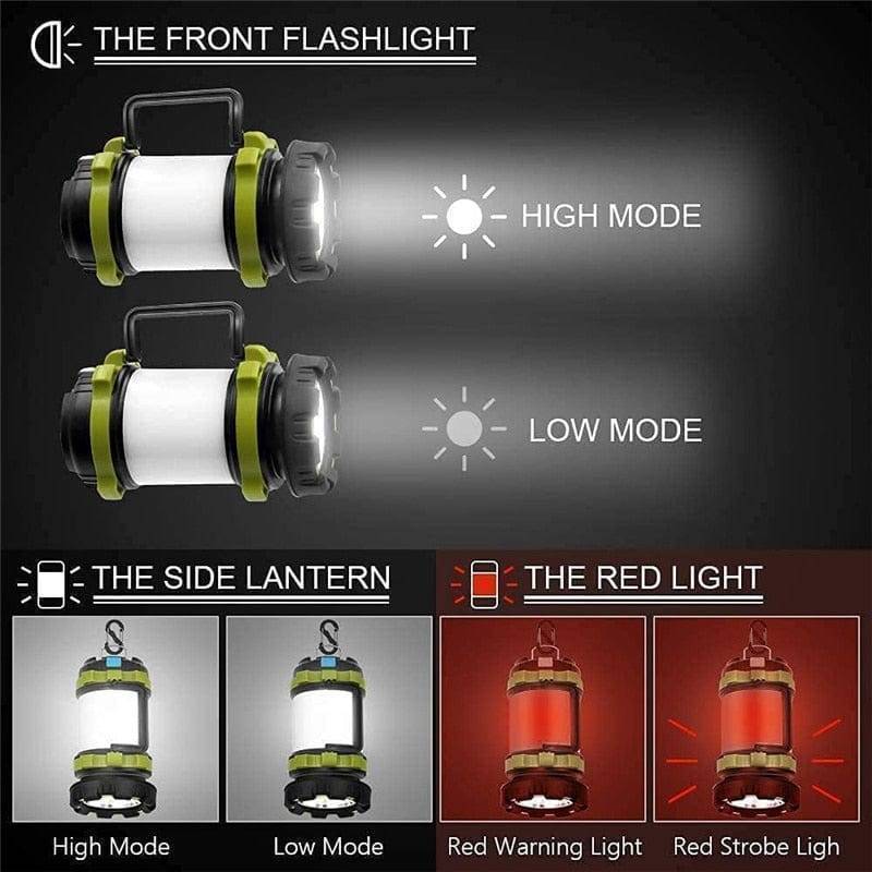 Rechargeable Camping Lantern and Power Bank - 6 Functions