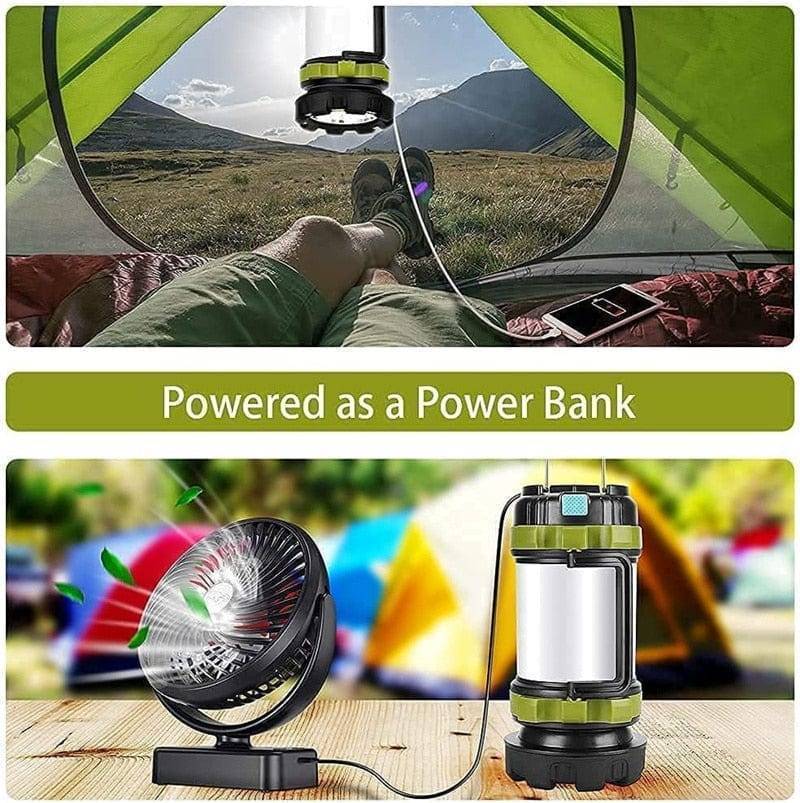 Rechargeable Camping Lantern and Power Bank - 6 Functions