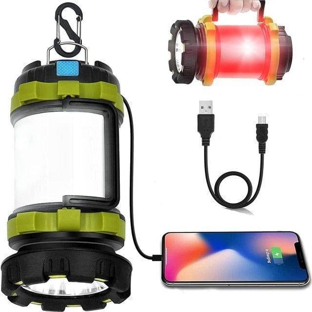 Rechargeable Camping Lantern and Power Bank - 6 Functions