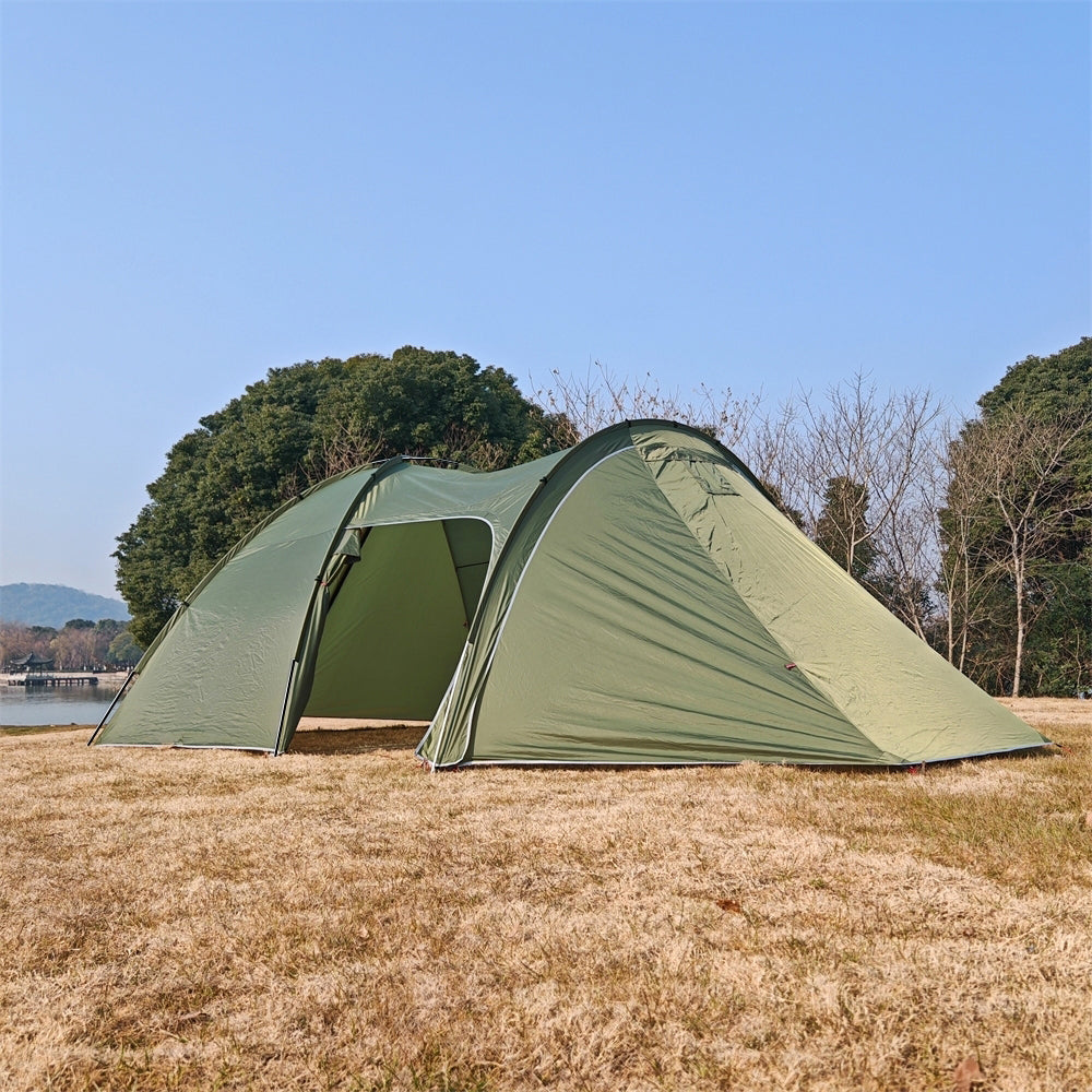 Tunnel Tent for 6 People with Canopy for Camping