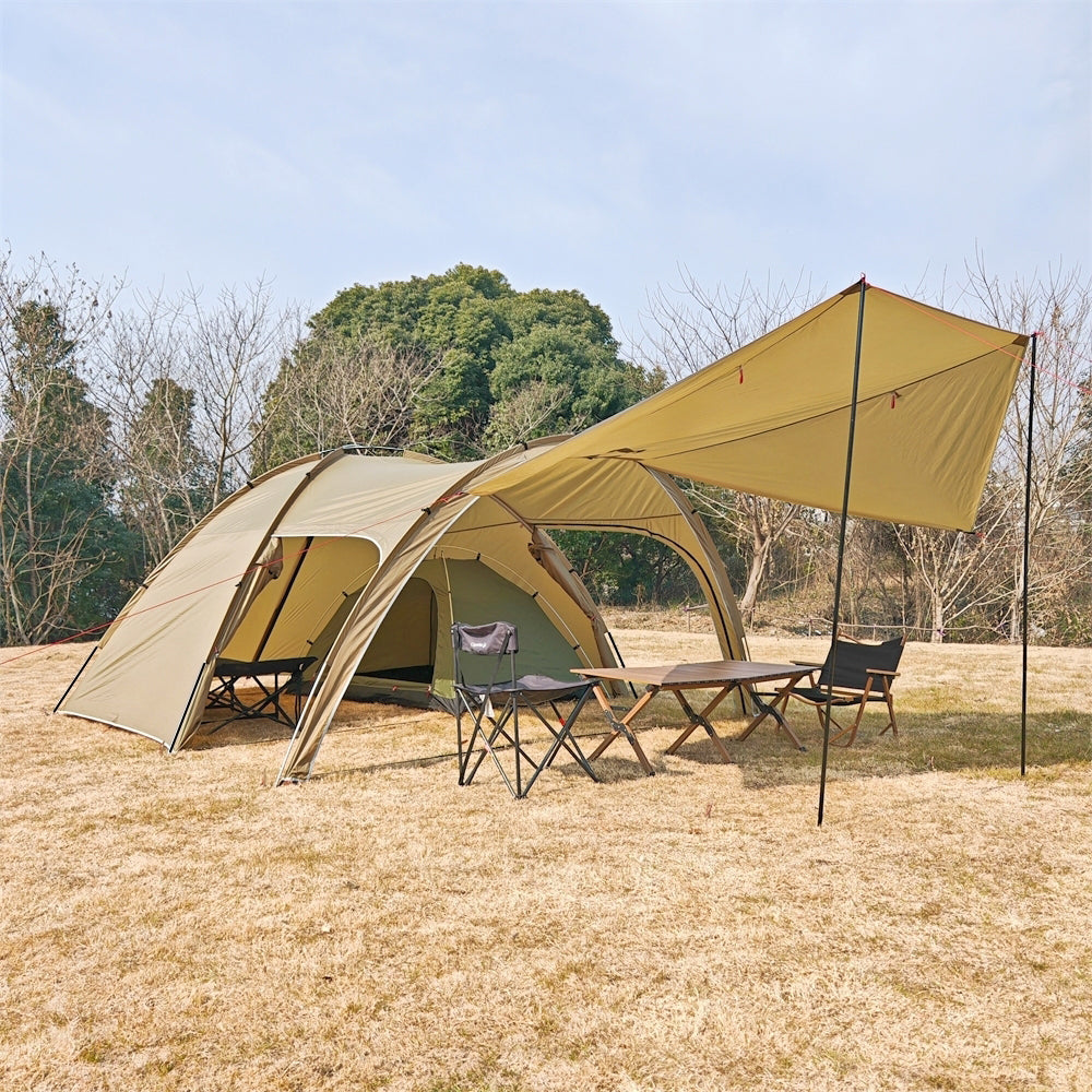Tunnel Tent for 6 People with Canopy for Camping