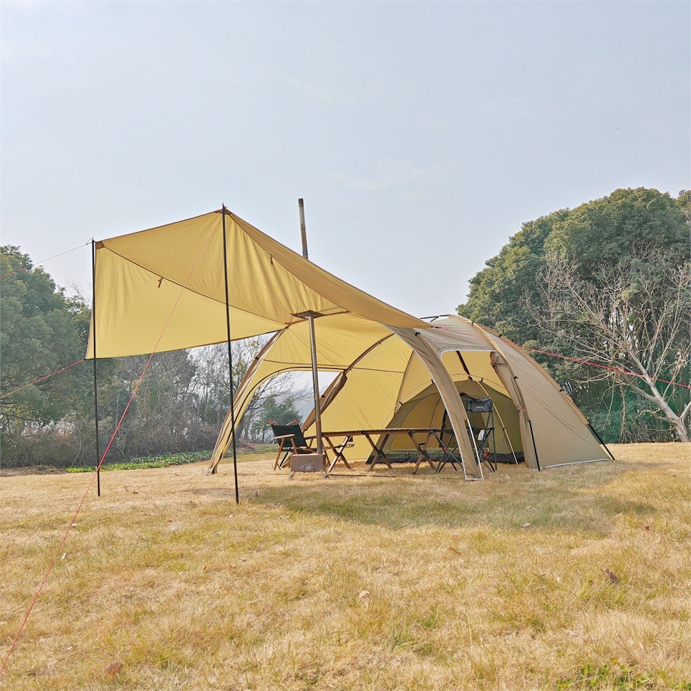 Tunnel Tent for 6 People with Canopy for Camping