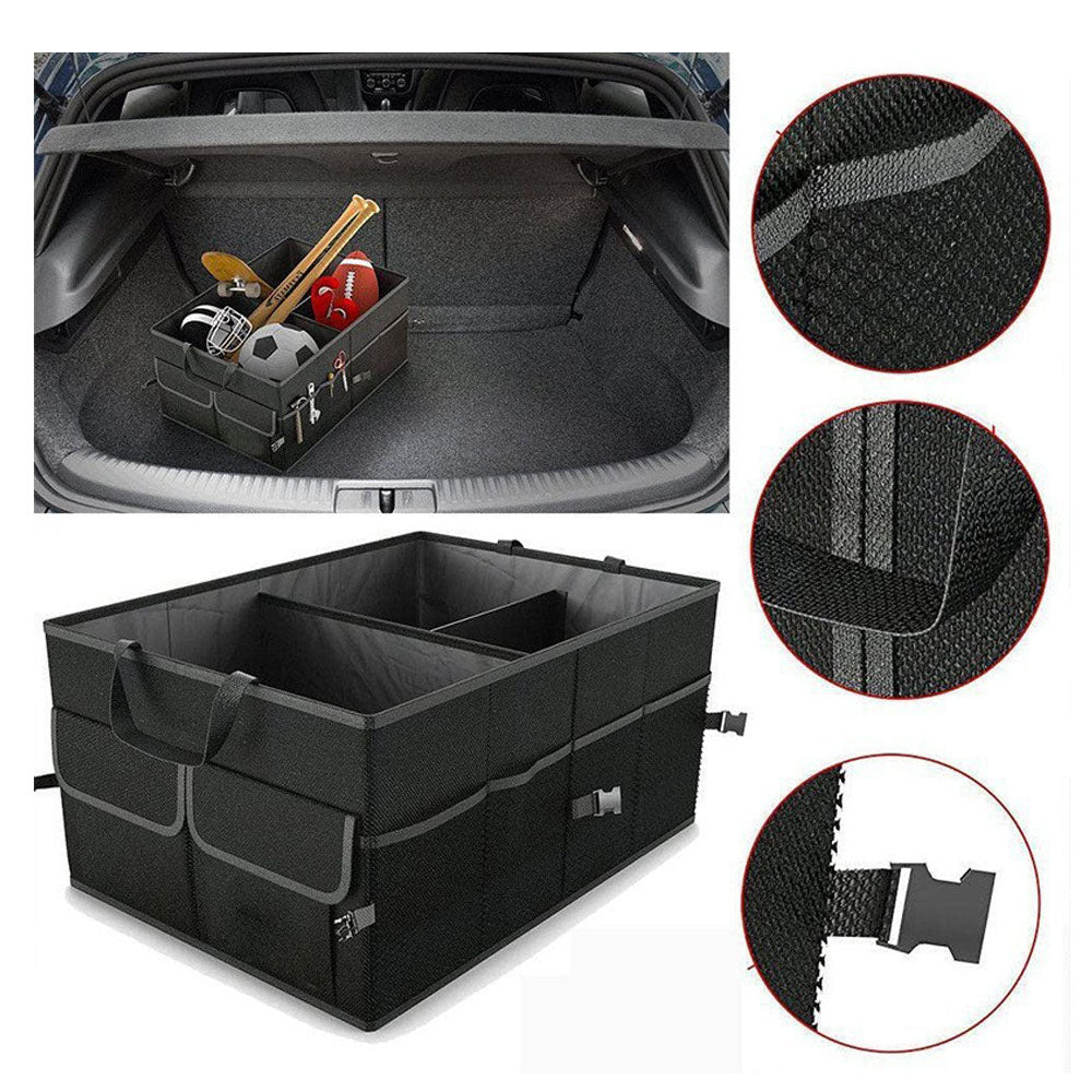 Car Trunk Organizer with Lid – 60L Collapsible Storage Solution