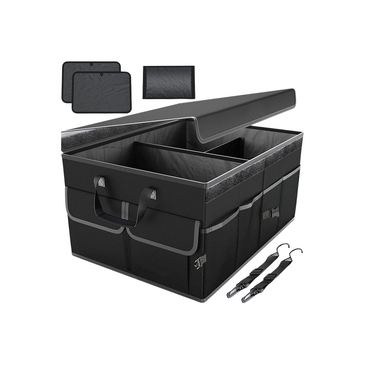 Car Trunk Organizer with Lid – 60L Collapsible Storage Solution