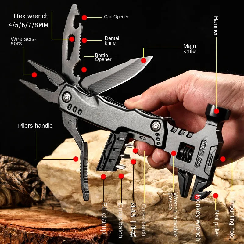 Multifunctional Survival Pliers with Hammer - 7 Tools in One