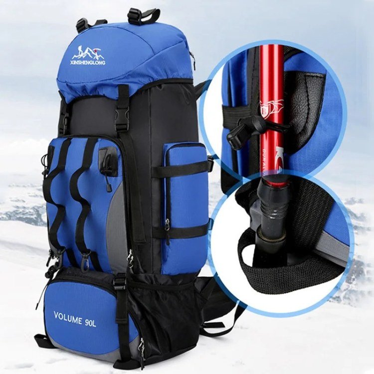 90L Waterproof Backpack for Hiking - Lightweight Design