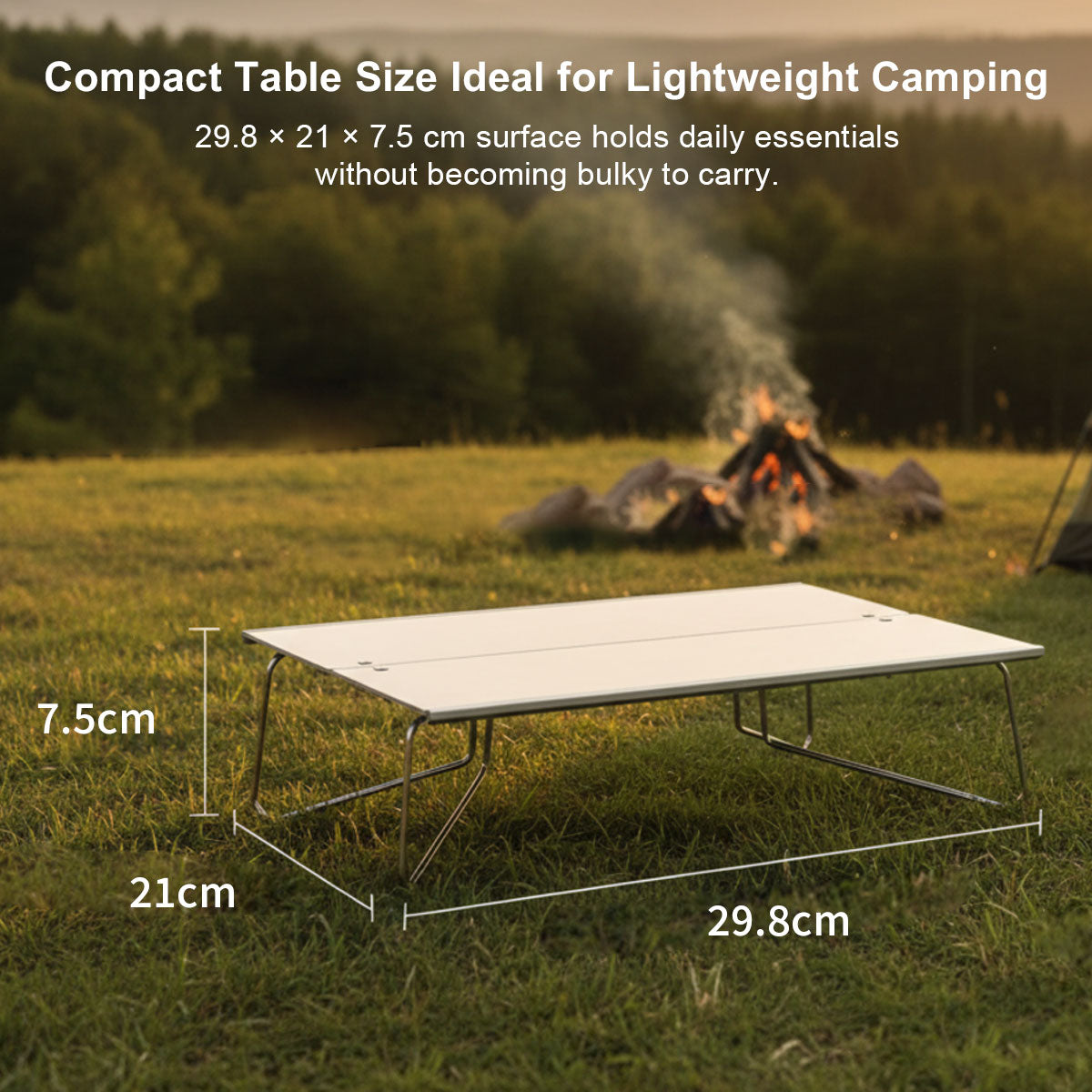 Portable Folding Camping Table in A4 Size – Aluminum Construction