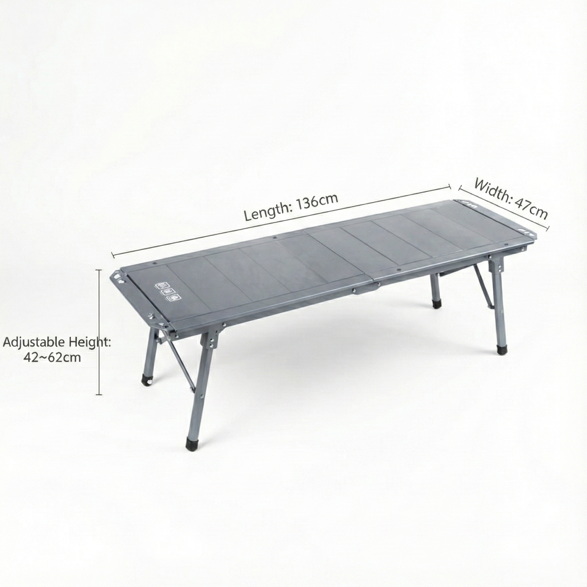 Folding Camping Table in Aluminum – Modular Design