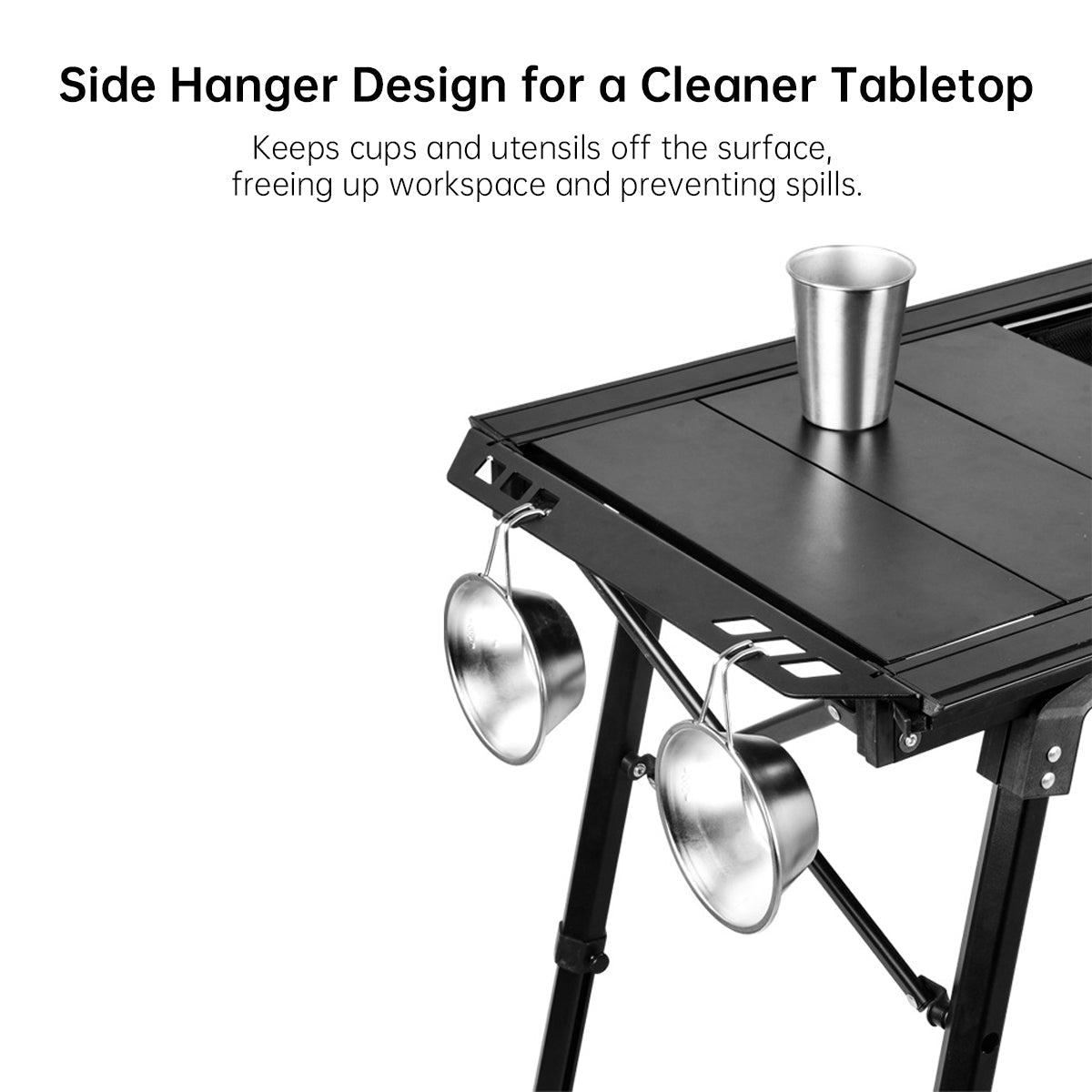 Folding Camping Table in Aluminum – Modular Design