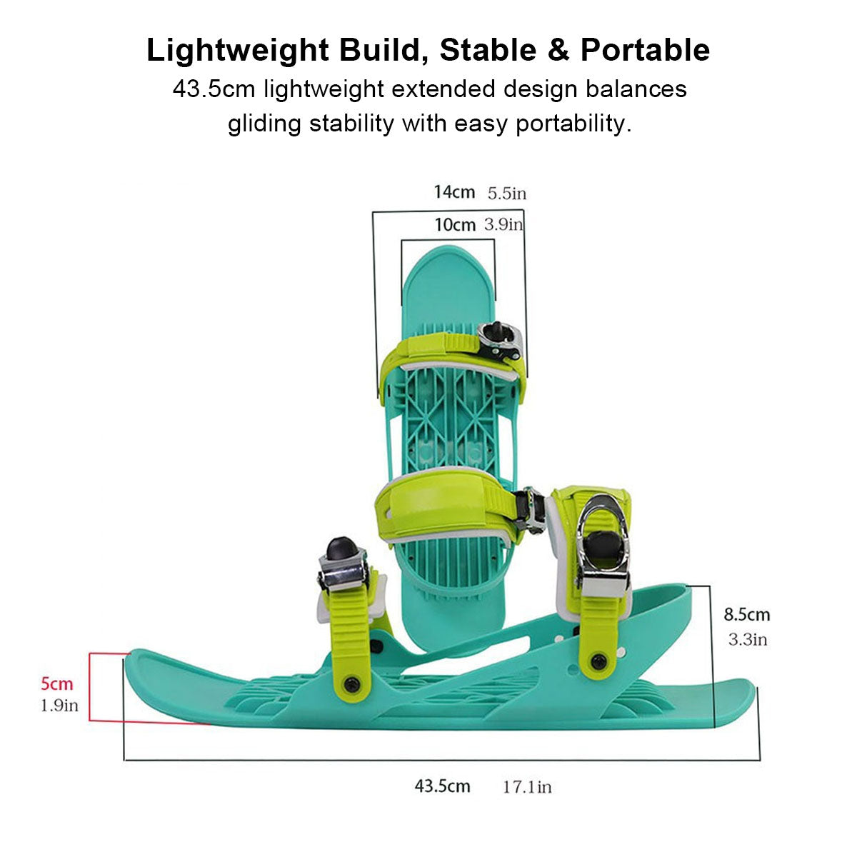 Compact Snow Skates for Adults and Children - Mini Skiing Gear