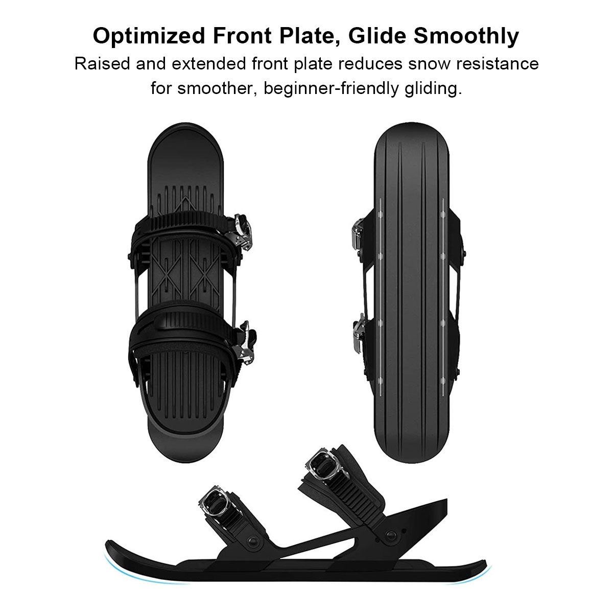 Compact Snow Skates for Adults and Children - Mini Skiing Gear