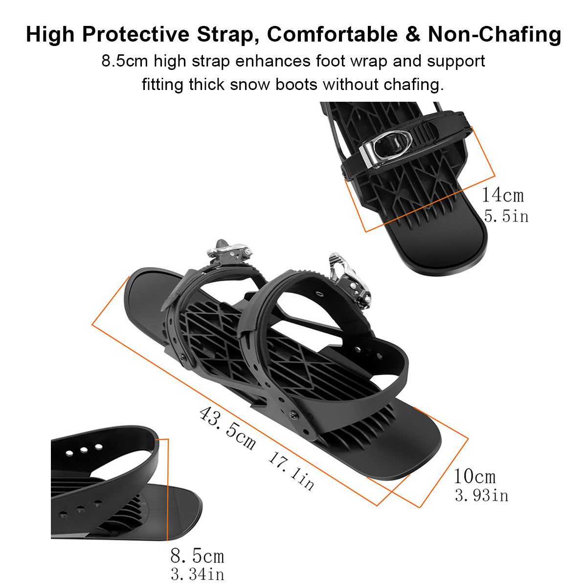 Compact Snow Skates for Adults and Children - Mini Skiing Gear