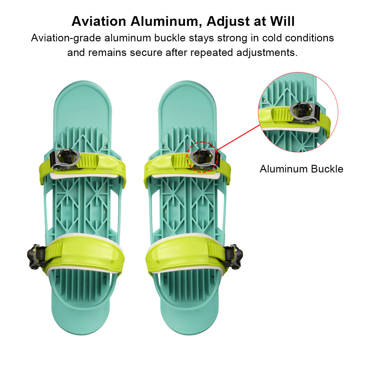 Compact Snow Skates for Adults and Children - Mini Skiing Gear