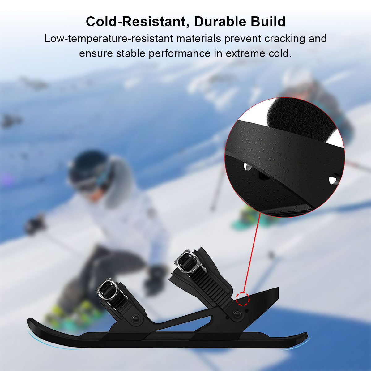 Compact Snow Skates for Adults and Children - Mini Skiing Gear